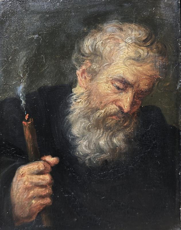 Старик со свечой, 19 век