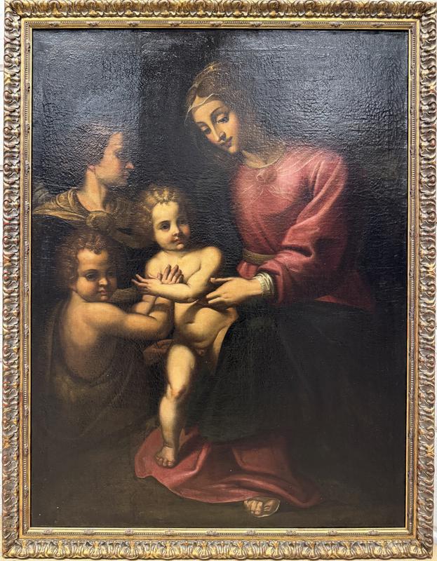 Мадонна с младенцем и Иоанном Крестителем и святым, 19 век